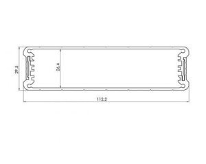 AK-AL-113-5  112x30x53 Gri Alüminyum Profil Kutu