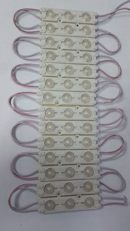 Led Modül 2835 Beyaz 3 Led Mercekli 12v Dc 1,2w (1 Adet Fiyatıdır)
