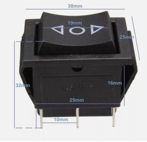 Buton Siyah Mom Off Mom (Momentary) Işıksız 6 Pin 16a 250v Kcd2 / Ic-111(2 Yöne Yaylı Tip)