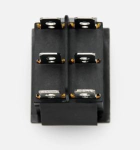 Buton Siyah Mom Off Mom (Momentary) Işıksız 6 Pin 16a 250v Kcd2 / Ic-111(2 Yöne Yaylı Tip)