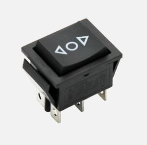 Buton Siyah Mom Off Mom (Momentary) Işıksız 6 Pin 16a 250v Kcd2 / Ic-111(2 Yöne Yaylı Tip)