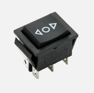 Buton Siyah Mom Off Mom (Momentary) Işıksız 6 Pin 16a 250v Kcd2 / Ic-111(2 Yöne Yaylı Tip)
