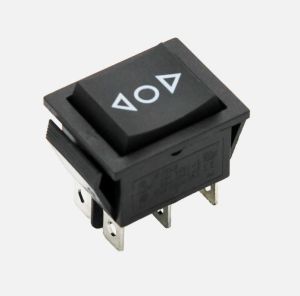 Buton Siyah Mom Off Mom (Momentary) Işıksız 6 Pin 16a 250v Kcd2 / Ic-111(2 Yöne Yaylı Tip)