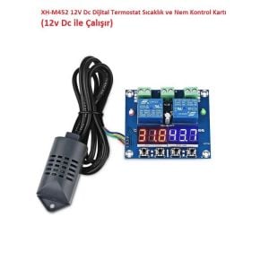 XH-M452 12V Dc Dijital Termostat Sıcaklık ve Nem Kontrol Kartı  (12v Dc ile Çalışır)