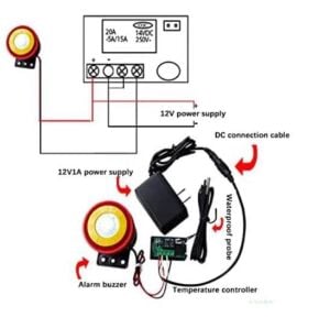 W1209KW 12V Dc Termostat Sıcaklık Kontrol Cihazı Panel Tip -50° ~ 110°