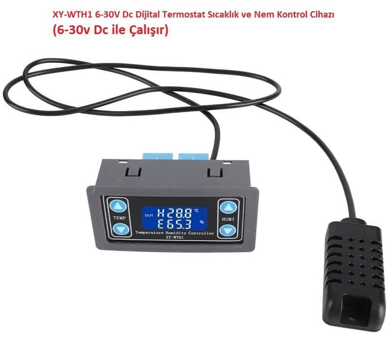 XY-WTH1 6-30V Dc Dijital Termostat Sıcaklık ve Nem Kontrol Cihazı (6-30v Dc ile Çalışır)