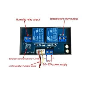 XY-WTH1 6-30V Dc Dijital Termostat Sıcaklık ve Nem Kontrol Cihazı (6-30v Dc ile Çalışır)