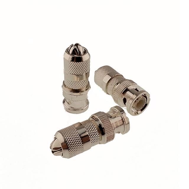 BNC ERKEK VİDALI SIKMA TİP GÜMÜŞ  ( EN-18 )  BNC109