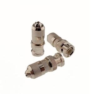 BNC ERKEK VİDALI SIKMA TİP GÜMÜŞ  ( EN-18 )  BNC109