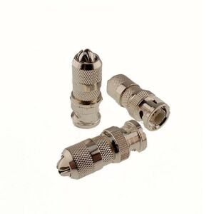 BNC ERKEK VİDALI SIKMA TİP GÜMÜŞ  ( EN-18 )  BNC109