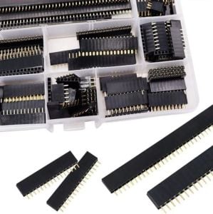 120 Adet Header Seti 2,54mm Dişi 4-20 Pin 8 Çeşit Şeffaf Çantada