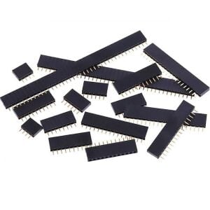 120 Adet Header Seti 2,54mm Dişi 4-20 Pin 8 Çeşit Şeffaf Çantada