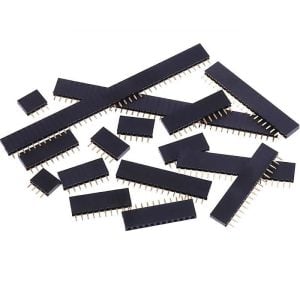 120 Adet Header Seti 2,54mm Dişi 4-20 Pin 8 Çeşit Şeffaf Çantada