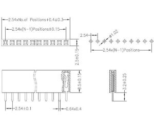 120 Adet Header Seti 2,54mm Dişi 4-20 Pin 8 Çeşit Şeffaf Çantada