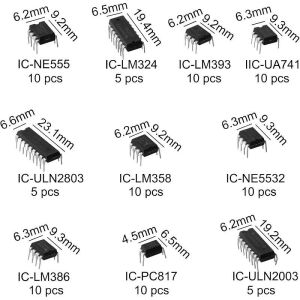 85 Adet Dip Entegre Seti 10 Çeşit Şeffaf Çantada