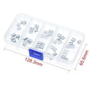 50 Adet Usb Mıcro Soket Seti Smd Pcb Tip 5 Pin 10 Çeşit Şeffaf Çantada
