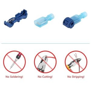 120 Adet T-TAP Kablo Ek Konnektör Seti (Kesmeden) 6 Çeşit Plastik Çantada