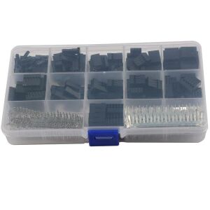 620 Adet Dupont Jst Konnektör Seti 2,54mm 1-12 Pin Takım 11 Çeşit Şeffaf Çantada