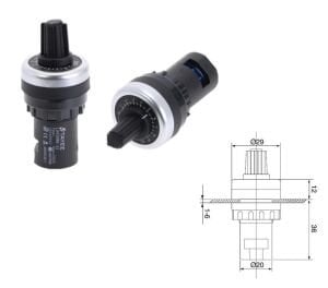 Tayee 20K Potansiyometre Tek Turlu LA42DWQ 0,5w 22mm Çap