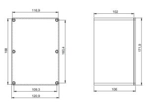 AK-SE-410-C 171x121x106 Alüminyum Contalı Kutu