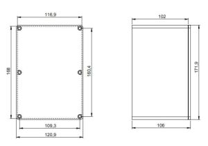 AK-SE-410-C 171x121x106 Alüminyum Contalı Kutu