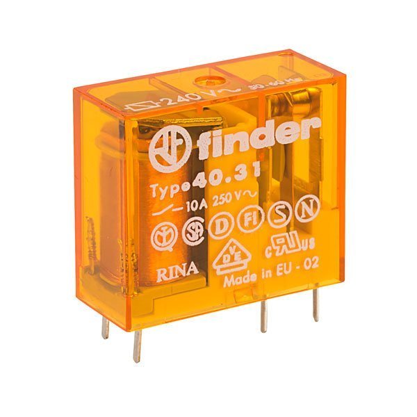 Finder 40.31.8.024.0000 24v 10a Ac Tek Kontak Minyatür Pcb Röle 3,5 mm