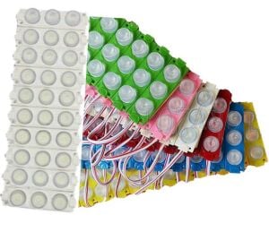 LED-Modül ÜÇLÜ BÜYÜK MERCEKLİ 3W BEYAZ  3030 smd  LEDLİ 12V DC