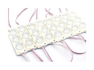 LED-Modül ÜÇLÜ BÜYÜK MERCEKLİ 3W GÜNIŞIĞI  3030 smd  LEDLİ 12V DC