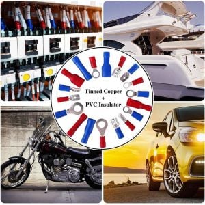 480 Adet Kablo Pabuç Terminal Seti İzoleli 30 Çeşit Şeffaf Çantada