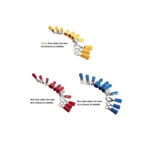 480 Adet Kablo Pabuç Terminal Seti İzoleli 30 Çeşit Şeffaf Çantada