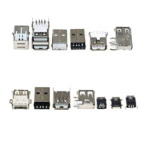 82 Adet Usb Soket Seti Pcb Tip 14 Çeşit Şeffaf Çantada