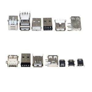82 Adet Usb Soket Seti Pcb Tip 14 Çeşit Şeffaf Çantada