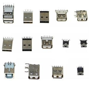 82 Adet Usb Soket Seti Pcb Tip 14 Çeşit Şeffaf Çantada