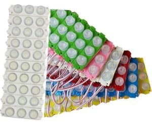 LED-Modül ÜÇLÜ BÜYÜK MERCEKLİ 3W YEŞİL  3030 smd  LEDLİ 12V DC