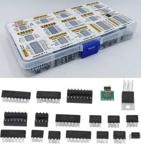 150 Adet Dip Entegre Seti 17 Çeşit Şeffaf Çantada