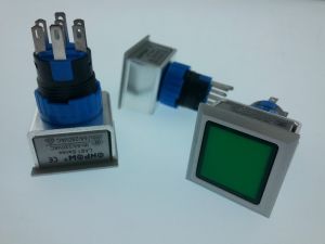 Onpow LAS1-AWF-22/G Buton 24V Yeşil Işıklı M16 Kare