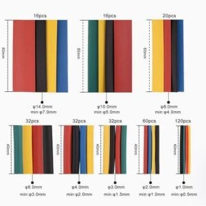 350 Adet Kablo Pabuç Terminal ve 328 Parça Makaron Seti Şeffaf Çantada