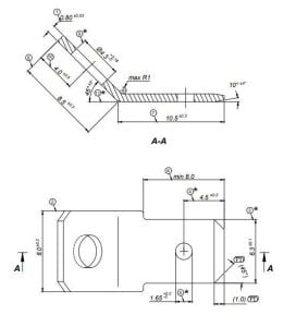 Kablo Terminali ( Kalaysız ) Erkek SFK1-04-45 ( 45° Derece ) 6,3 mm (1Adet Fiyatıdır)