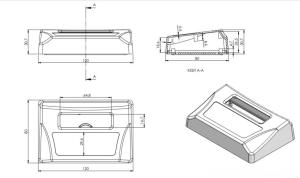 AK-DT-065 120x80x31 Gri 2x16 LCD Uyumlu Eğimli Kutu