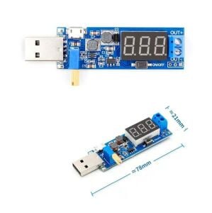 DC-DC USB Giriş:5V Çıkış: 0-27V Dc Boost Stepup Voltaj Yükseltici Modül