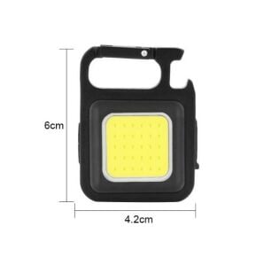 Cob LED Mini Anahtarlık Fener 500 Lümen Şarjlı Mıknatıslı