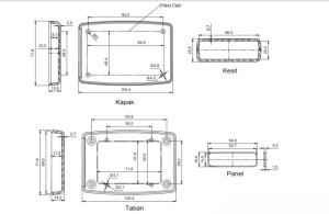 AK-HH-050 72x104x26 Siyah  El Tipi Kutu