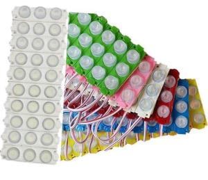 LED-Modül ÜÇLÜ BÜYÜK MERCEKLİ 3W MAVİ  3030 smd  LEDLİ 12V DC