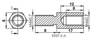 DİSTANS  METAL  AK-YP-4117  METRİK 4  17 mm  ERKEK - DİŞİ  YÜKSELTEC
