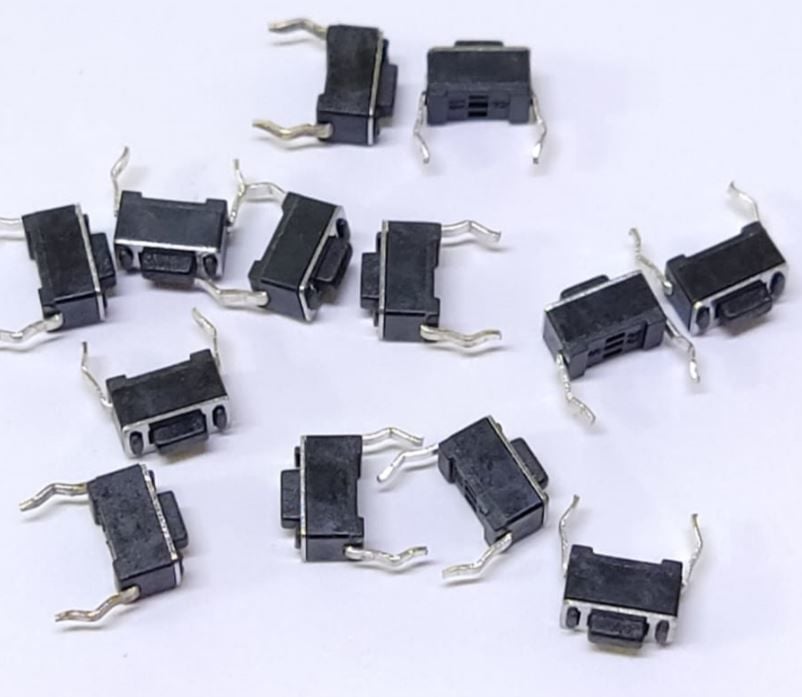 TACT  BUTON  6x2 PIONER SIYAH Kisa Bacak 0,8mm Metal Çerçeve IC-201