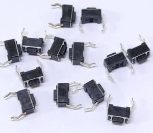 TACT  BUTON  6x2 PIONER SIYAH Kisa Bacak 0,8mm Metal Çerçeve IC-201