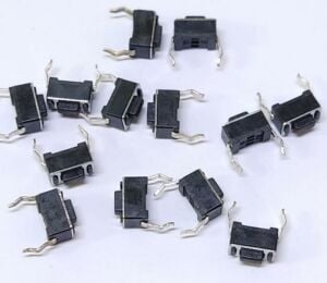 TACT  BUTON  6x2 PIONER SIYAH Kisa Bacak 0,8mm Metal Çerçeve IC-201