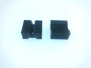 Alüminyum Soğutucu TO-220 Kılıf Siyah Eloksallı 25 mm m3 Pasolu 57AS25