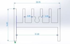 Alüminyum Soğutucu TO-247  Kılıf Siyah Eloksallı 25 mm m3 Pasolu 59AS25