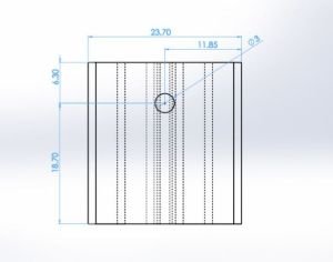 Alüminyum Soğutucu TO-247  Kılıf Siyah Eloksallı 25 mm m3 Pasolu 59AS25